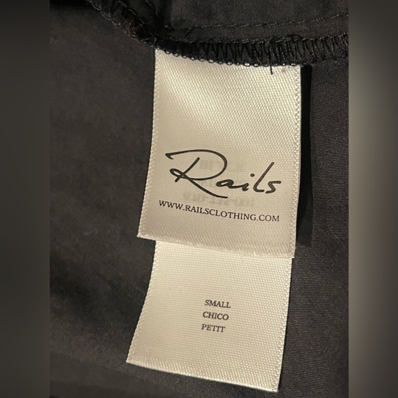 Rails Winnie Oversized Button-Down Shirt/Top In Black Size S - Picture 13 of 16